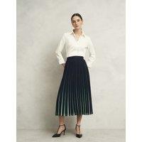 Striped Midi A-Line Skirt