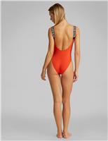 Monogram Scoop Neck Swimsuit