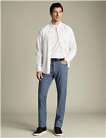 Charles Tyrwhitt Slim Fit Twill 5 Pocket Stretch Jeans Dark Blue