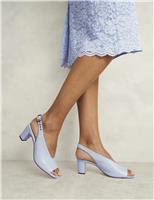 Leather Ankle Strap Block Heel Sandals