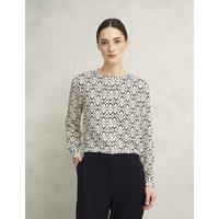 Geometric Crew Neck Blouse