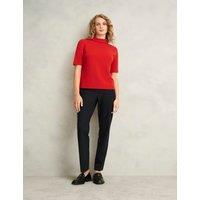 Cotton Blend Roll Neck Top