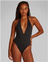 Essentials Plunge Halterneck Swimsuit