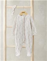 Mamas & Papas 2pc Cotton Rich Patterned Sleepsuit (0-12 Mths) Cream
