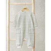 Mamas & Papas Cotton Rich Striped Romper (0-12 Mths) Blue