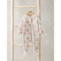Mamas & Papas Pure Cotton Floral Sleepsuit (0-12 Mths) Pink