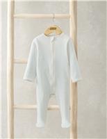 Cotton Rich Spot Zip Sleepsuit (0-9 Mths)