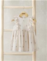Pure Cotton Floral Dress (0-24 Mths)