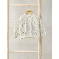 Pure Cotton Trellis Print Sweatshirt (0 Mths-3 Yrs)
