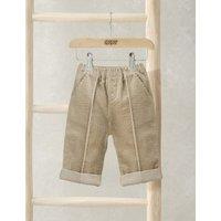 Mamas & Papas Cord Elasticated Waist Trousers (0-3 Yrs) Beige
