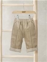 Mamas & Papas Cord Elasticated Waist Trousers (0-3 Yrs) Beige