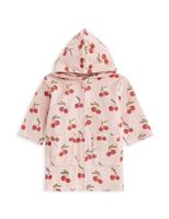 Mamas & Papas Cotton Rich Towelling Cherry Zip Poncho (3-36 Mths) Pink Mix