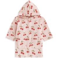 Mamas & Papas Cotton Rich Towelling Cherry Zip Poncho (3-36 Mths) Pink Mix