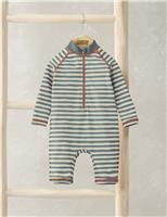 Mamas & Papas Striped All In One (0-36 Mths) Blue Mix