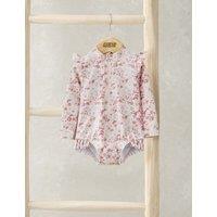 Mamas & Papas Floral Long Sleeve Swimsuit (0-3 Yrs) Multi