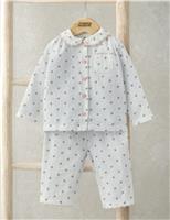 Pure Cotton Floral Pyjamas (3-36 Mths)