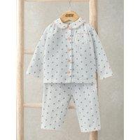 Pure Cotton Floral Pyjamas (3-36 Mths)