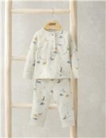Mamas & Papas Pure Cotton Dinosaur Pyjamas (3-36 Mths) Cream Mix