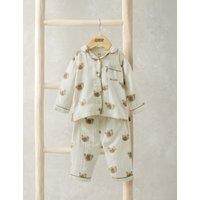 Mamas & Papas Pure Cotton Bear Pyjamas (3-36 Mths) Brown Mix