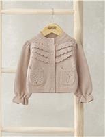 Mamas & Papas Pure Cotton Embroidered Cardigan (0 Mths-3 Yrs) Pink