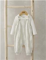 Mamas & Papas 2pc Pure Cotton Teddy Top & Bottom Outfit (0-12 Mths) Beige Mix