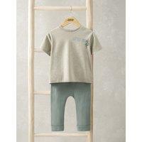 2pc Pure Cotton T-Shirt & Leggings Outfit (0-3 Yrs)
