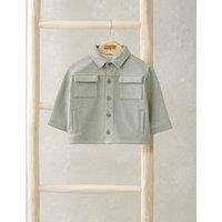 Mamas & Papas 2pc Cotton Blend Shacket & T-Shirt Set (3-36 Mths) Grey Mix