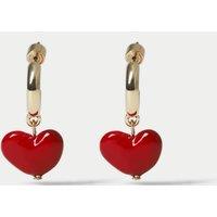 Red Heart Drop Earrings