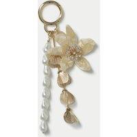 Floral and Pearl Drop Bag Charm