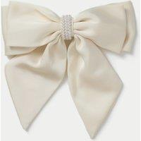 Cream Satin and Pearl Bow