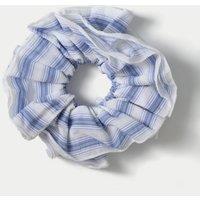 Blue and White Stripe Scrunchie