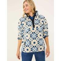Fleece Printed Funnel Neck Jacket
