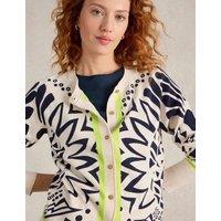 Pure Cotton Printed Button Front Cardigan