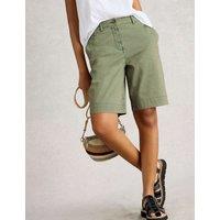 White Stuff Cotton Rich Chino Shorts Green
