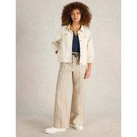Linen Rich Striped Trousers