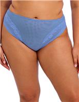 Elomi Nerina Mesh & Lace High Waisted Briefs Light Blue