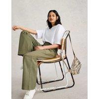 White Stuff Cotton Rich Wide Leg Chinos Green