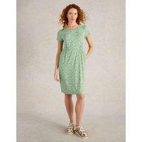 Jersey Printed Knee Length Shift Dress