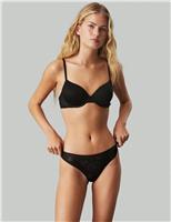 Sheer Marquisette Lace Demi Cup Bra A-E