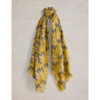 Cotton Blend Floral Scarf