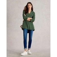 Pure Cotton Collared Longline Shirt