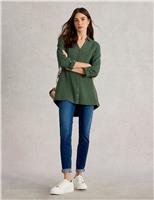 Pure Cotton Collared Longline Shirt