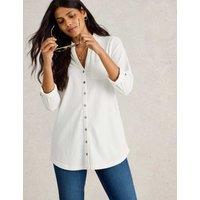 Pure Cotton Embroidered Longline Shirt