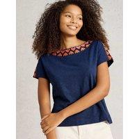 Cotton Rich Embroidered Top