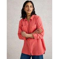 Pure Cotton Textured Longline Shirt