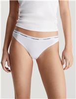 3pk Modern Logo Cotton Rich Thongs