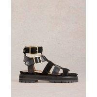 Leather Ankle Strap Flat Gladiator Sandals