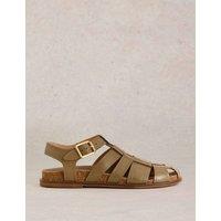 Leather Buckle Footbed Fisherman Sandals
