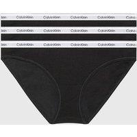 Calvin Klein 3pk Modern Logo Cotton Rich Bikini Knickers Black