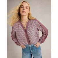Printed Notch Neck Top